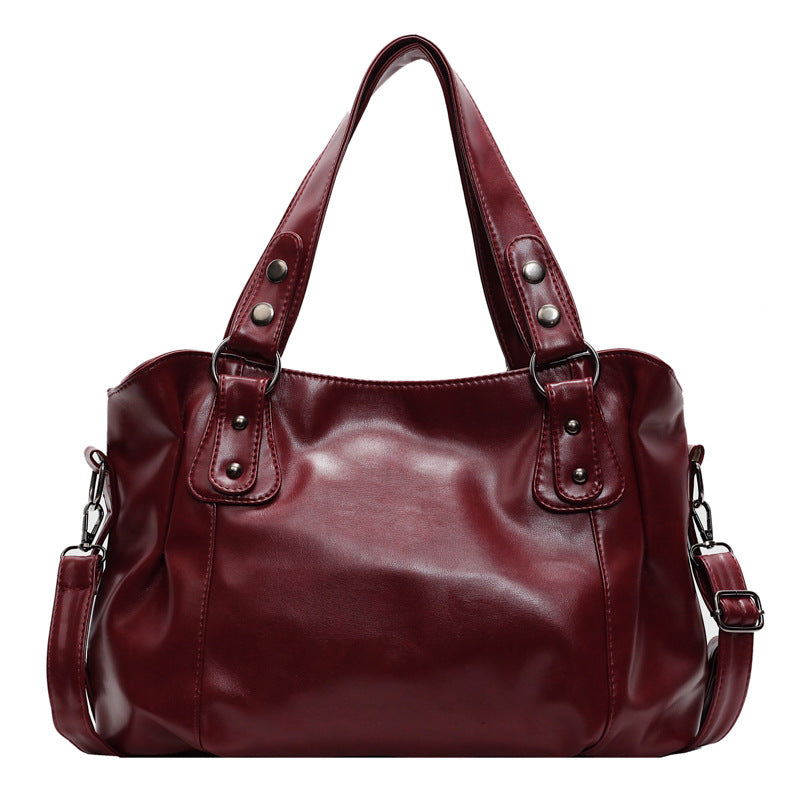 Retro casual high-end niche shoulder tote bag